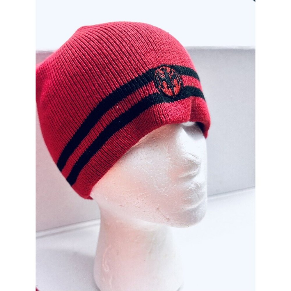 Bacardi Together Rum Bat Knit Winter Beanie Hat‎ Skull Cap Red Black Cotton